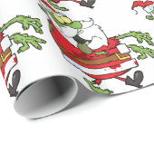 Zombie Christmas Santa lustig Geschenkpapier (Rolleneckpunkt)