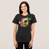 Zombie Christmas Snail Tri-Blend Shirt (Vorderseite voll)