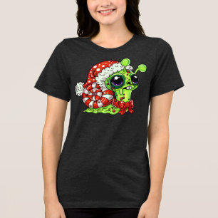 Zombie Christmas Snail Tri-Blend Shirt