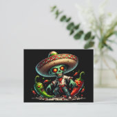 Zombie Cinco de Mayo Man und Hot Paprikaschoten Postkarte (Stehend Vorderseite)