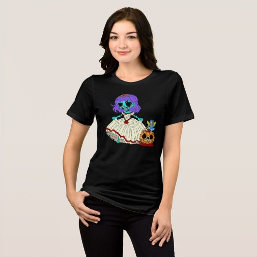 Zombie Cinderella Tri-Blend Shirt (Vorderseite voll)