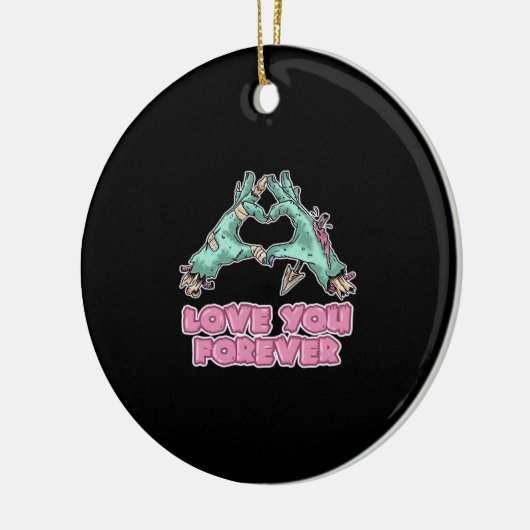 Zombie Classic - Herz und Hände des Skeletts Keramik Ornament (Links)