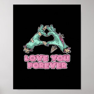 Zombie Classic - Herz und Hände des Skeletts Poster