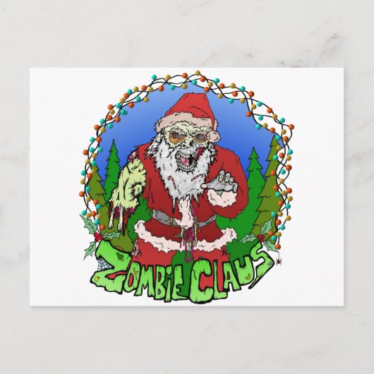 Zombie Claus Postkarte (Vorderseite)
