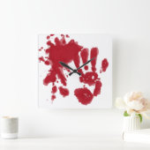Zombie Clock Quadratische Wanduhr (Zuhause)