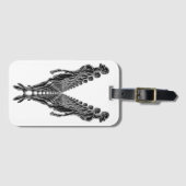 Zombie Clone Army Untote Apokalypse Schwarz-weiß Gepäckanhänger (Vorderseite (Horizontal))