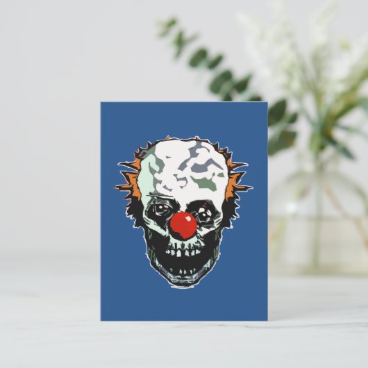 Zombie Clown Postkarte (Stehend Vorderseite)