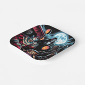 Zombie, Clown, Vamp und Spuk PuppenHalloween Pappteller (Gewinkelt)