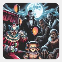 Zombie, Clown, Vamp und Spuk PuppenHalloween