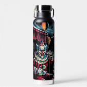 Zombie, Clown, Vamp und Spuk PuppenHalloween Trinkflasche (Vorne)