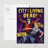 Zombie - Comic Vintager Horror Postkarte (Vorne/Hinten)