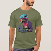 Zombie Computer Crow T-Shirt (Vorderseite)