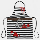 Zombie Convicon Inmate Costume Schürze (Vorderseite)