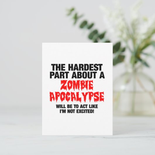 Zombie Cool Design Postkarte (Stehend Vorderseite)