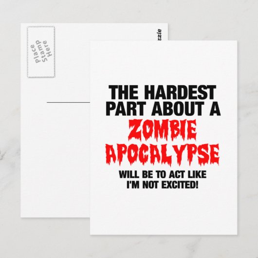 Zombie Cool Design Postkarte (Vorne/Hinten)