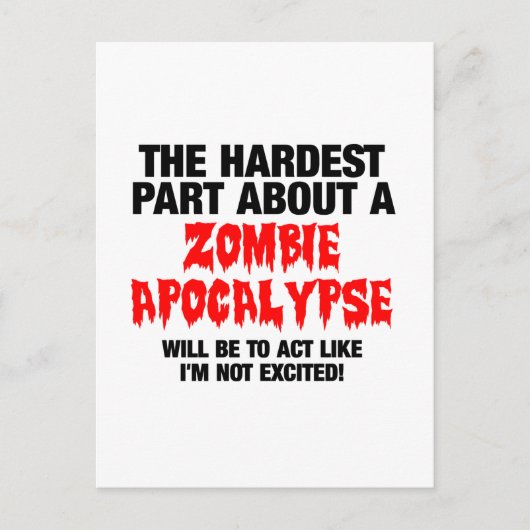 Zombie Cool Design Postkarte (Vorderseite)