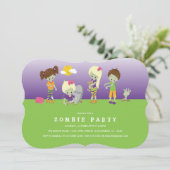 Zombie Costume Party Einladung (Stehend Vorderseite)