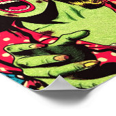 Zombie Couple Retro Comic Poster (Ecke)