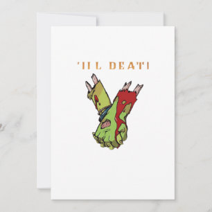 Zombie Couple Till Death Do us Part Classic Feiertagskarte