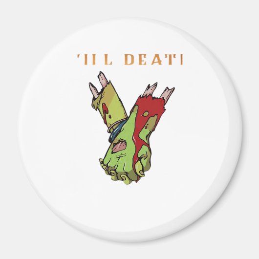 Zombie Couple Till Death Do us Part Classic Magnet (Vorne)