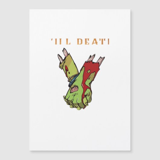 Zombie Couple Till Death Do us Part Classic Magnetkarte (Vorderseite)