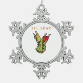 Zombie Couple Till Death Do us Part Classic Schneeflocken Zinn-Ornament (Vorderseite)