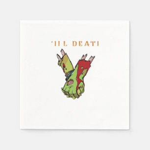 Zombie Couple Till Death Do us Part Classic Serviette