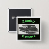 Zombie Couture Leichenwagen-Logo-Button Button (Vorne & Hinten)