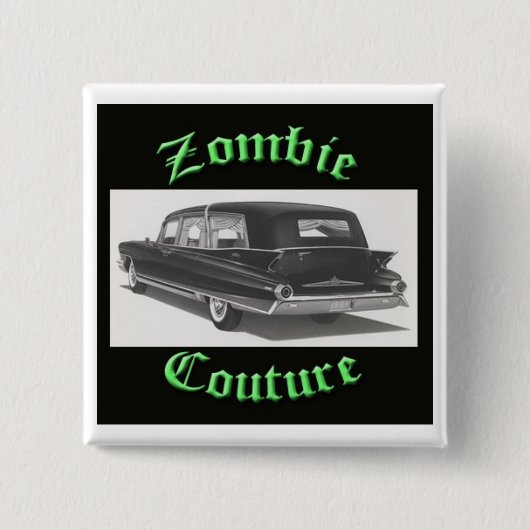 Zombie Couture Leichenwagen-Logo-Button Button (Vorderseite)