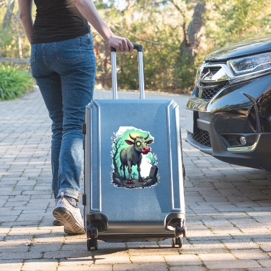 Zombie Cow Apocalypse Aufkleber (Koffer Insitu)