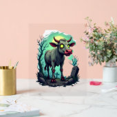 Zombie Cow Apokalypse Acrylschild (Hochzeit)