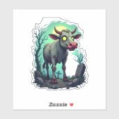 Zombie Cow Apokalypse Aufkleber (Blatt)