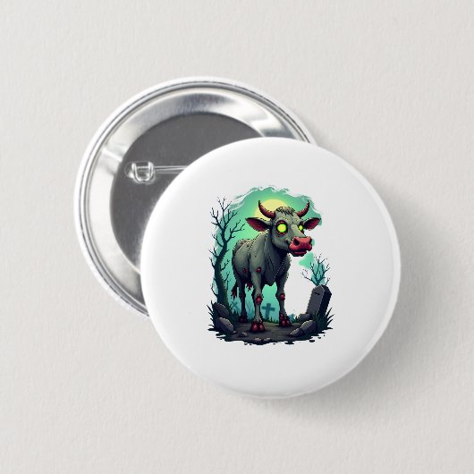 Zombie Cow Apokalypse Button (Vorne & Hinten)