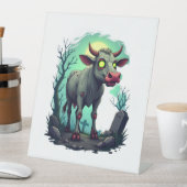 Zombie Cow Apokalypse Sockelschild (In Situ)
