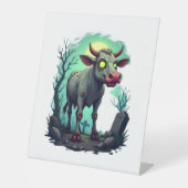 Zombie Cow Apokalypse Sockelschild (Vorderseite)