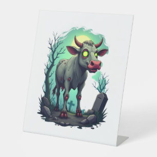 Zombie Cow Apokalypse Sockelschild