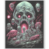 Zombie Creatures Sci-fi Horror Art Aufkleber (Vorderseite)