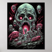 Zombie Creatures Sci-fi Horror Art Poster (Vorne)