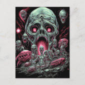 Zombie Creatures Sci-fi Horror Art Postkarte (Vorderseite)