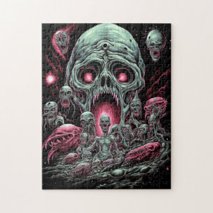 Zombie Creatures Sci-fi Horror Art Puzzle