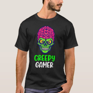 Zombie Creepy Gamer Halloween Videospiel Skelett T-Shirt