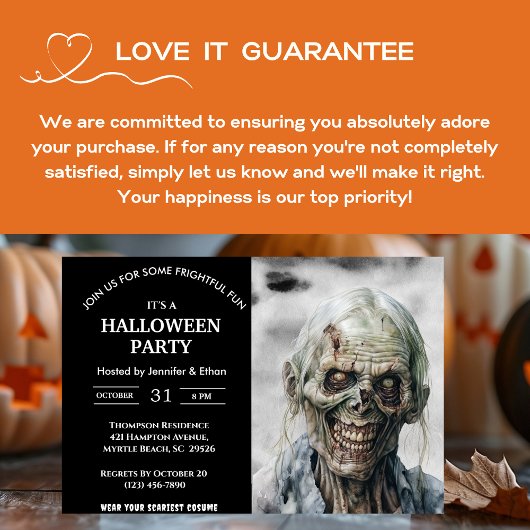 Zombie Creepy Halloween-Party Einladungen