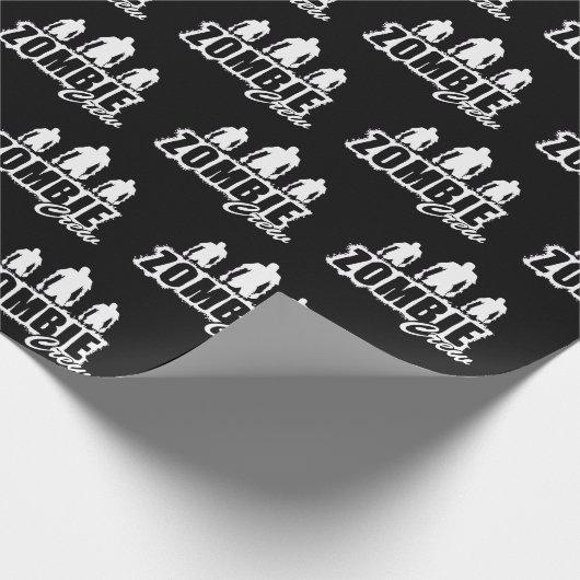 Zombie-Crew mit drei Zombies Geschenkpapier (Ecke)