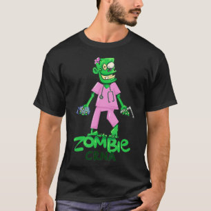 Zombie CRNA Spaß und niedliche Anästhesie Krankens T-Shirt
