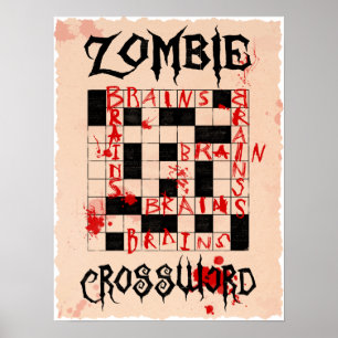 Zombie Crossword Poster