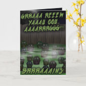 Zombie Cupcake Geburtstag #4 Karte (Gelbe Blume)