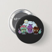 Zombie Cupcake Halloween Button (Vorne & Hinten)