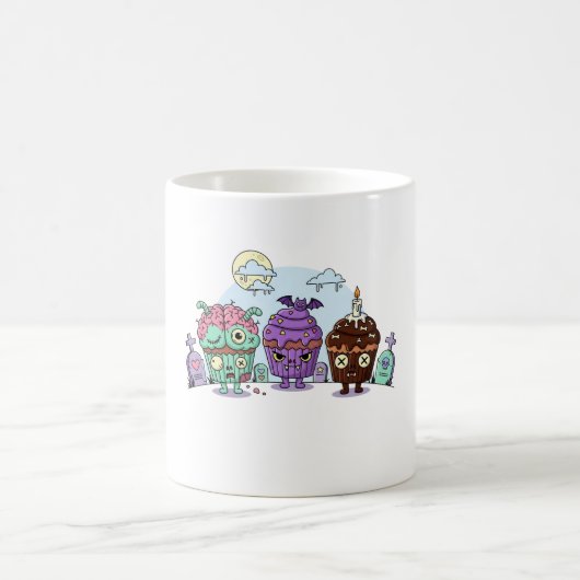 Zombie Cupcake Halloween Kaffeetasse (Mittel)