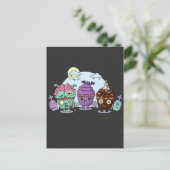 Zombie Cupcake Halloween Postkarte (Stehend Vorderseite)