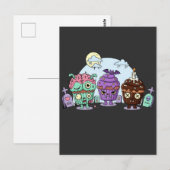 Zombie Cupcake Halloween Postkarte (Vorne/Hinten)